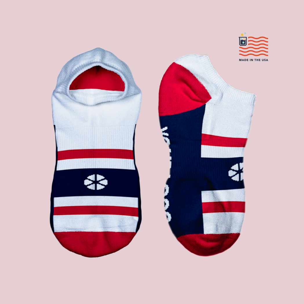 Mini Retro Cotton Athletic Ankle Footie Custom Socks